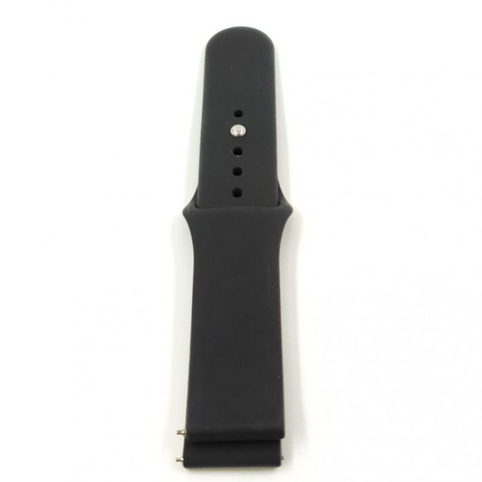 Универсальный силиконовый ремешок 20мм для фитнес брастета Amazfit Black