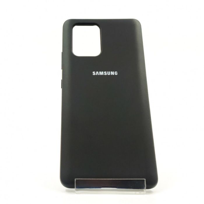 Оригинальный матовый чехол-накладка Silicone Case Samsung A31 Black