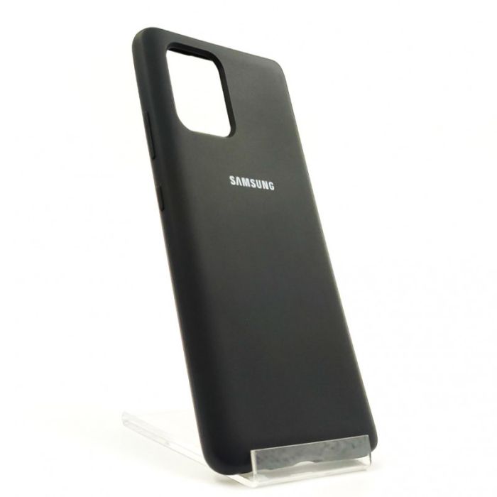 Оригинальный матовый чехол-накладка Silicone Case Samsung A31 Black