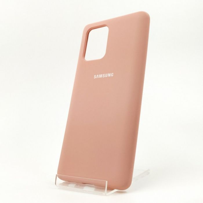 Оригинальный матовый чехол-накладка Silicone Case Samsung A31 Matte Pink
