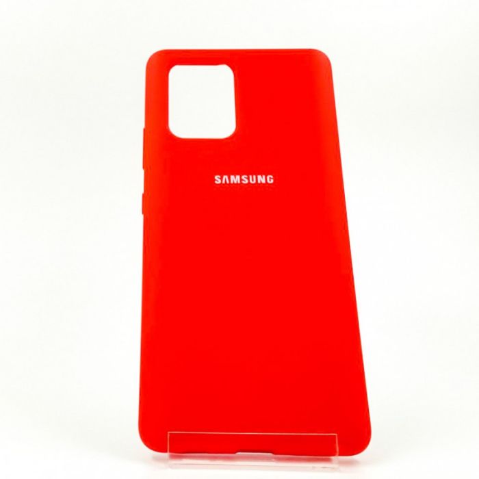 Оригинальный матовый чехол-накладка Silicone Case Samsung A31 Red