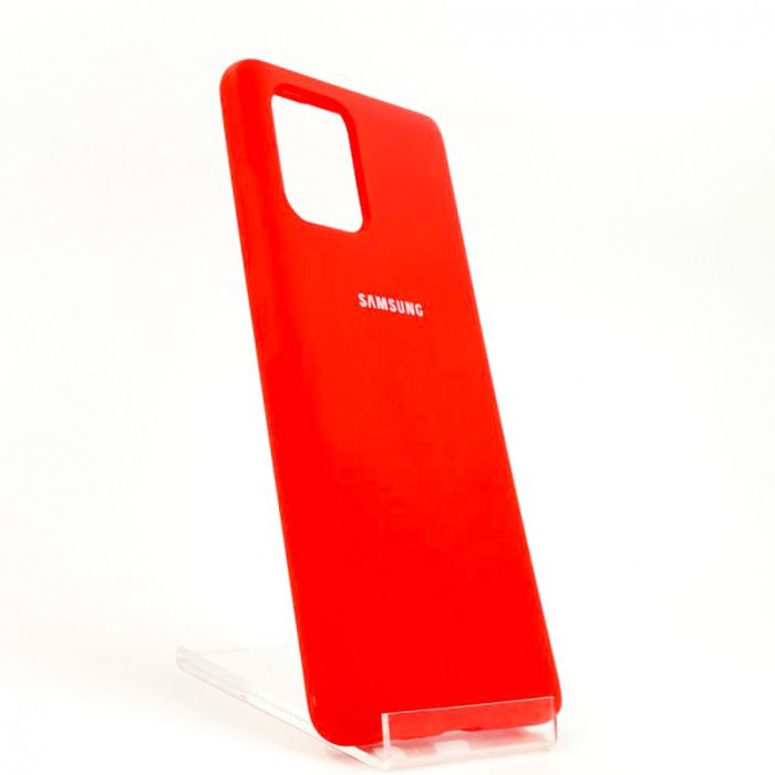 Оригинальный матовый чехол-накладка Silicone Case Samsung A31 Red