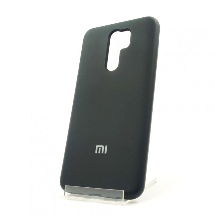 Оригинальный матовый чехол-накладка Silicone Case Xiaomi Redmi9 Black
