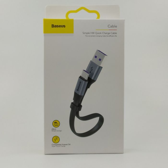 USB кабель "Baseus" Type-C 5A 0.23m