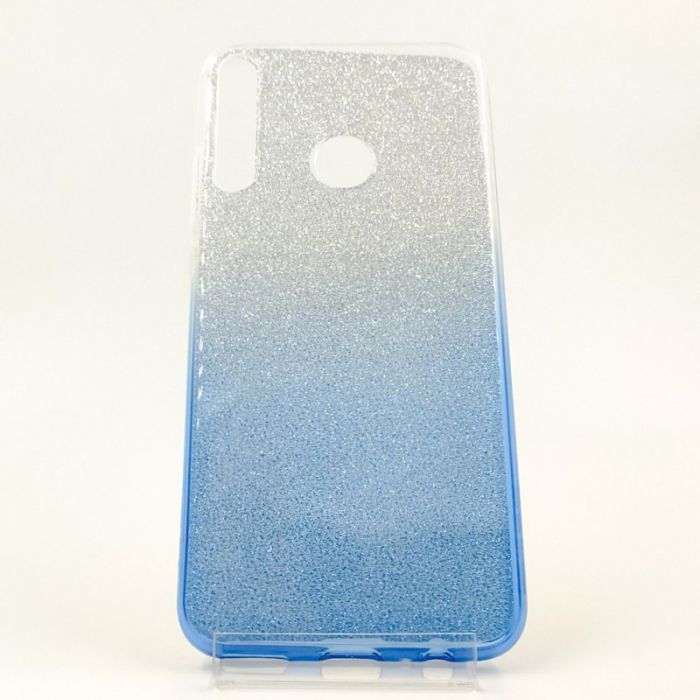 Силиконовый чехол с блёстками VAJA Huawei Y6P Blue