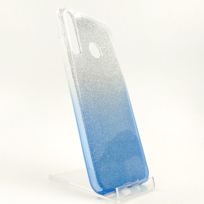 Силиконовый чехол с блёстками VAJA Huawei Y6P Blue