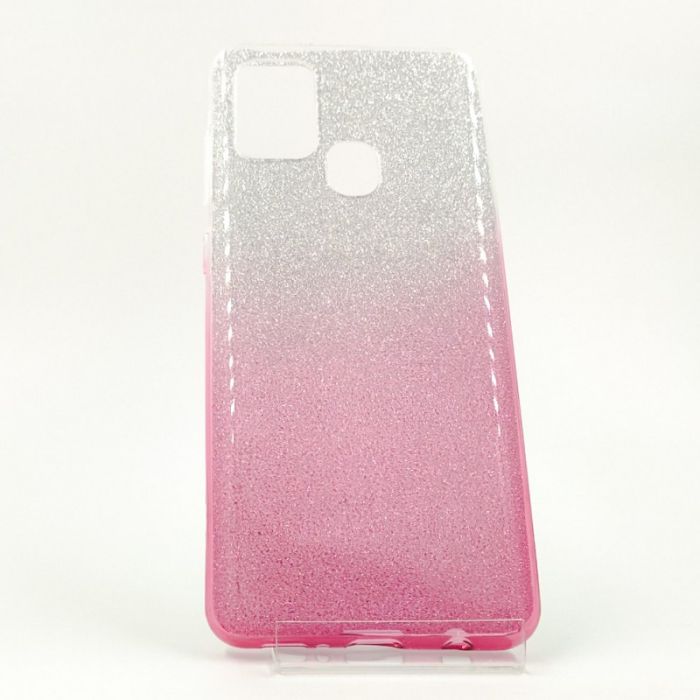 Силиконовый чехол с блёстками VAJA Samsung A21S Pink