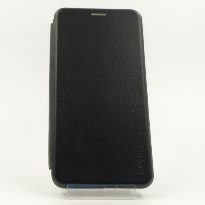 Кожаный противоударный чехол-книжка Hoco Huawei P40 Lite Black