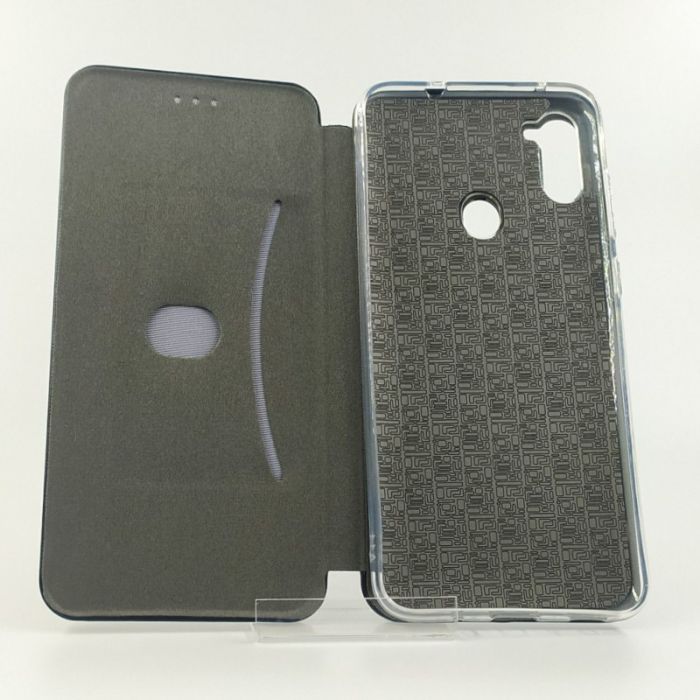 Кожаный противоударный чехол-книжка Hoco Samsung A11 Black