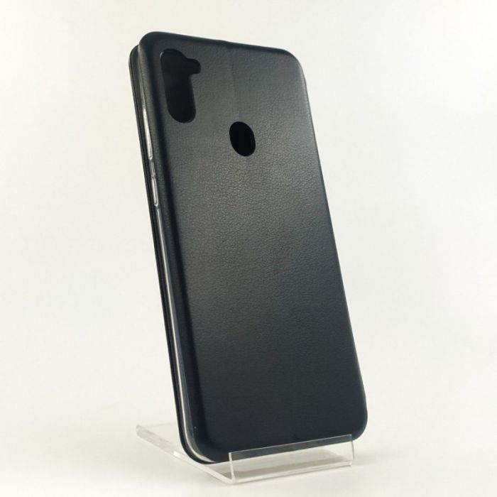 Кожаный противоударный чехол-книжка Hoco Samsung A11 Black