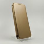 Кожаный противоударный чехол-книжка Hoco Samsung M31 Gold