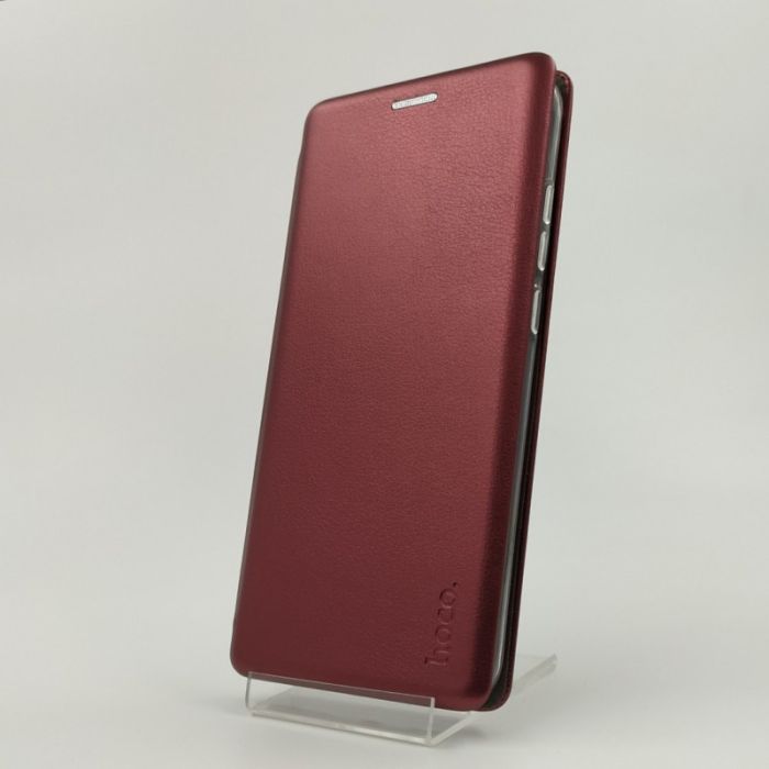 Кожаный противоударный чехол-книжка HOCO Xiaomi Redmi Note8t Ruby