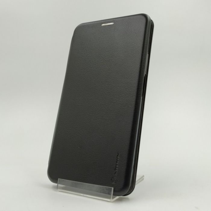 Кожаный противоударный чехол-книжк Samsung A01 Black