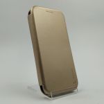 Кожаный противоударный чехол-книжка Wing Samsung A01 Gold