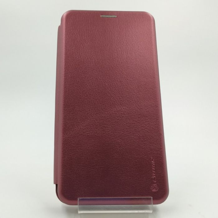 Кожаный противоударный чехол-книжка Wing Samsung A70 Ruby