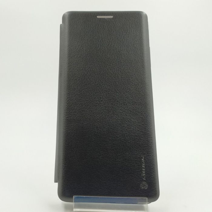Кожаный противоударный чехол-книжка Wing Samsung A71 Black