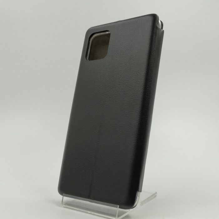 Кожаный противоударный чехол-книжка Wing Samsung Note10 Lite Black