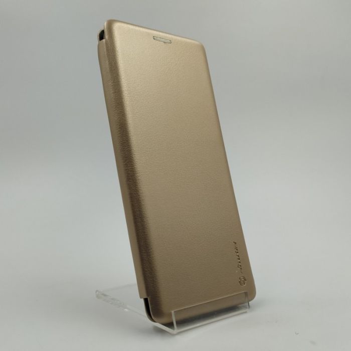 Кожаный противоударный чехол-книжка Wing Samsung Note10 Lite Gold