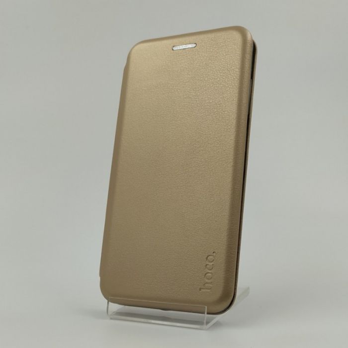 Кожаный противоударный чехол-книжка Wing Samsung S20+ Gold