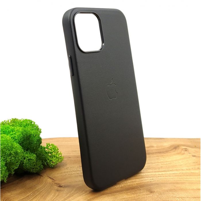 Оригинальный кожаный чехол-накладка Molan Leather Case для IPHONE 12(6.1) Black