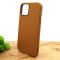 Оригинальный кожаный чехол-накладка Molan Leather Case для IPHONE 12(6.1) Brown
