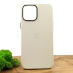 Оригинальный кожаный чехол-накладка Molan Leather Case для IPHONE 12(6.1) White