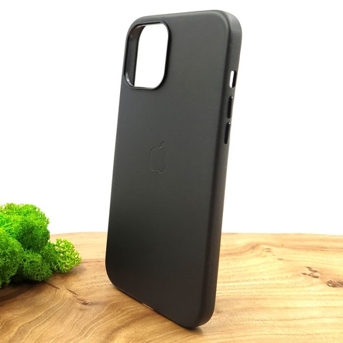 Оригинальный кожаный чехол-накладка Molan Leather Case для IPHONE 12(6.7) Black