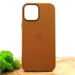 Оригинальный кожаный чехол-накладка Molan Leather Case для IPHONE 12(6.7) Brown