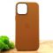 Оригинальный кожаный чехол-накладка Molan Leather Case для IPHONE 12(6.7) Brown