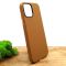 Оригинальный кожаный чехол-накладка Molan Leather Case для IPHONE 12(6.7) Brown