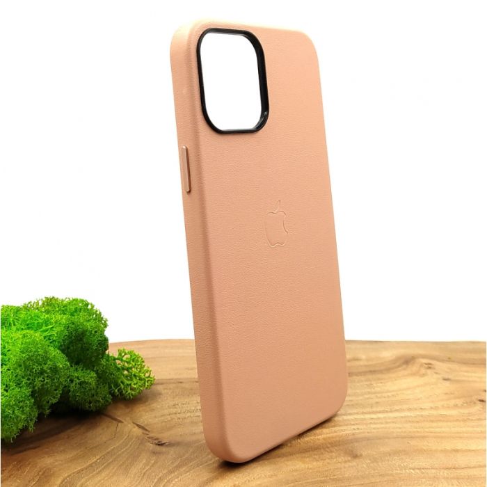 Оригинальный кожаный чехол-накладка Molan Leather Case для IPHONE 12(6.7) Powdery