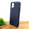 Оригинальный кожаный чехол-накладка Molan Leather Case for Apple iPhone 11 Blue