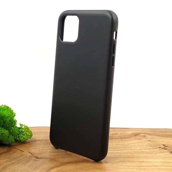 Оригинальный кожаный чехол-накладка Molan Leather Case for Apple iPhone 11 Pro max Black