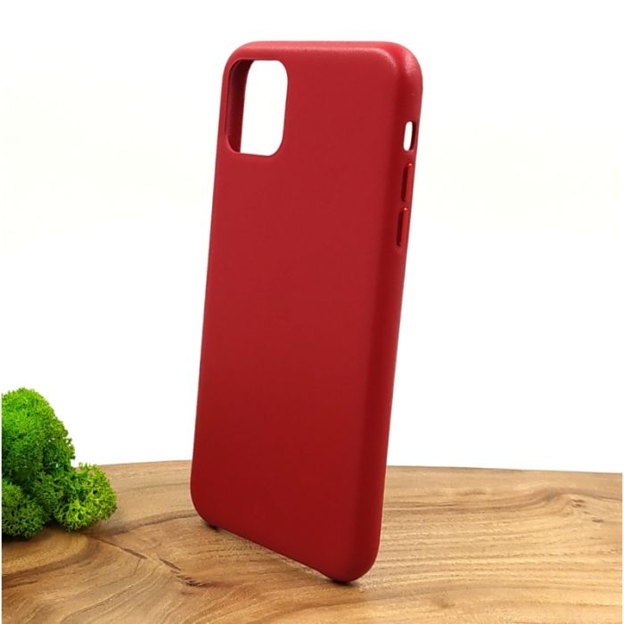 Оригинальный кожаный чехол-накладка Molan Leather Case for Apple iPhone 11 Pro max Red