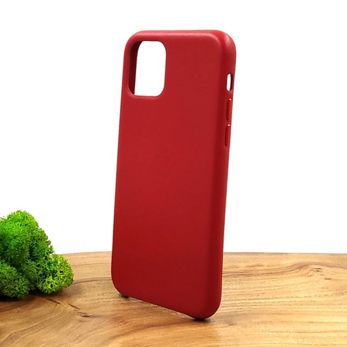 Оригинальный кожаный чехол-накладка Molan Leather Case for Apple iPhone 11 Pro Red