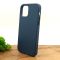 Оригинальный кожаный чехол-накладка Molan Leather Case for Apple iPhone 12 Pro Blue
