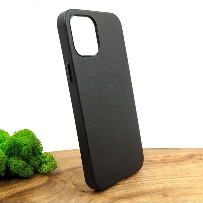 Оригинальный кожаный чехол-накладка Molan Leather Case for Apple iPhone 12 Pro Max Black
