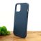 Оригинальный кожаный чехол-накладка Molan Leather Case for Apple iPhone 12 Pro Max Blue