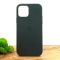 Оригинальный кожаный чехол-накладка Molan Leather Case for Apple iPhone 12 Pro Pine green