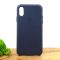 Оригинальный кожаный чехол-накладка Molan Leather Case for Apple iPhone XS Blue