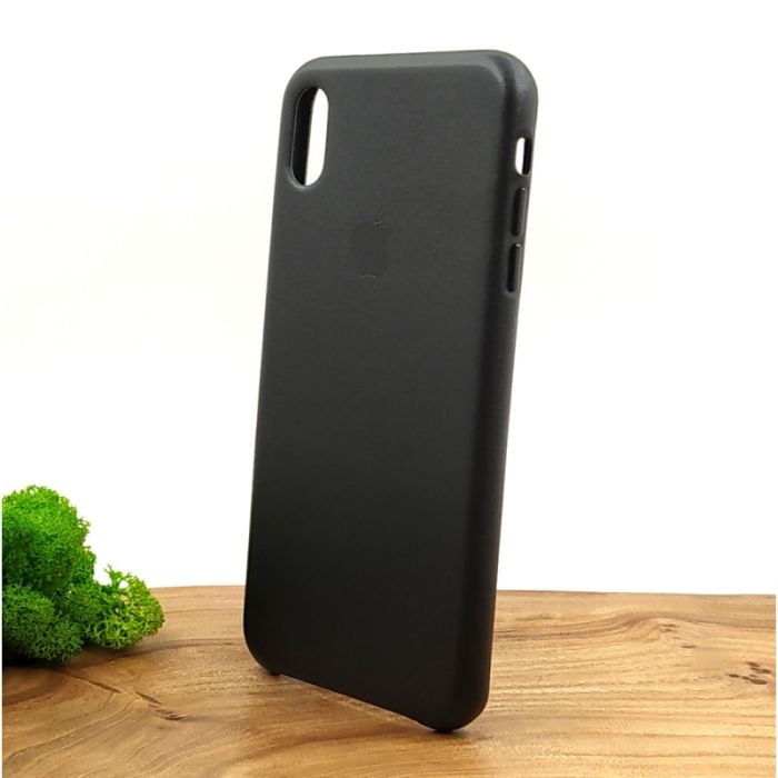 Оригинальный кожаный чехол-накладка Molan Leather Case for Apple iPhone XS Max Black