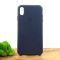 Оригинальный кожаный чехол-накладка Molan Leather Case for Apple iPhone XS Max Blue