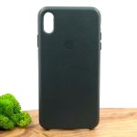 Оригинальный кожаный чехол-накладка Molan Leather Case for Apple iPhone XS Max Pine Green