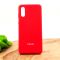 Оригинальный матовый чехол-накладка Silicone Case для Samsung A02 Red