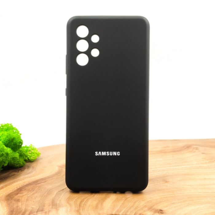 Оригинальный матовый чехол-накладка Silicone Case для SAMSUNG A32 4G Black
