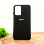Оригинальный матовый чехол-накладка Silicone Case для Samsung A52 Black