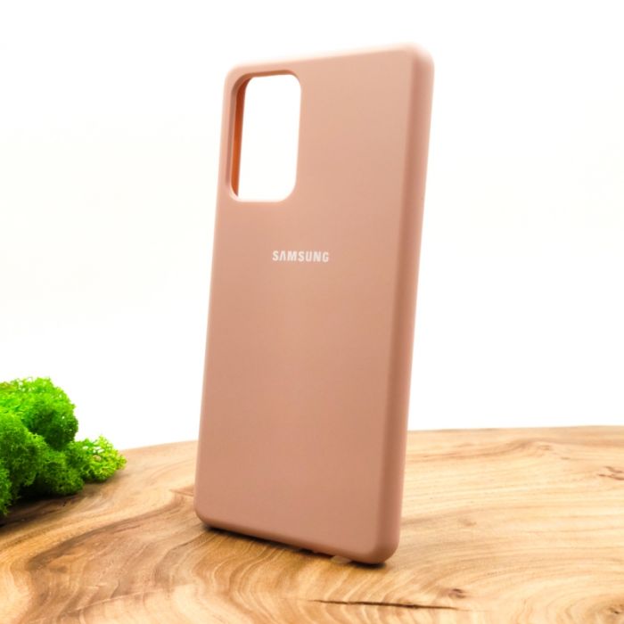 Оригинальный матовый чехол-накладка Silicone Case для SAMSUNG A72 Matte Pink