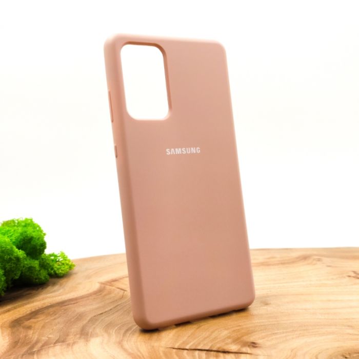 Оригинальный матовый чехол-накладка Silicone Case для SAMSUNG A72 Matte Pink