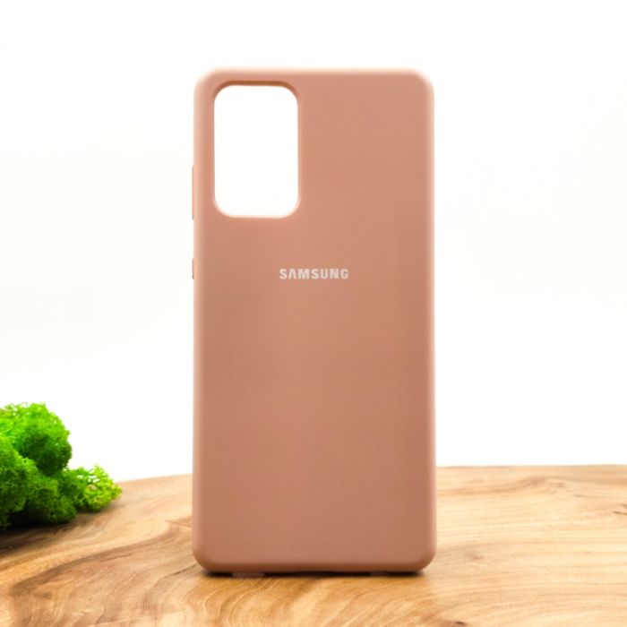 Оригинальный матовый чехол-накладка Silicone Case для SAMSUNG A72 Matte Pink