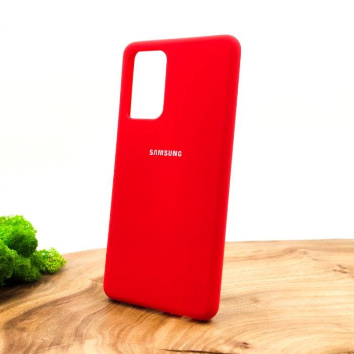 Оригинальный матовый чехол-накладка Silicone Case для SAMSUNG A72 Red